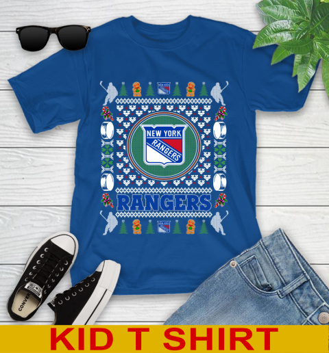New York Rangers Merry Christmas NHL Hockey Loyal Fan Youth T-Shirt 10