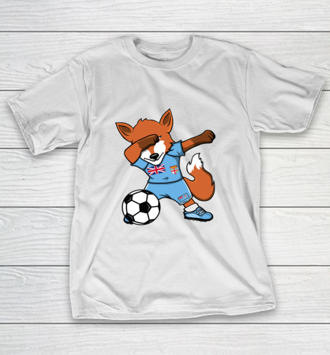 Dabbing Fox Fiji Soccer Fans Jersey Fijian Football Lovers T-Shirt