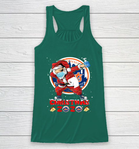 New York Mets Funny Santa Claus Dabbing Christmas 2020 MLB Racerback Tank 5
