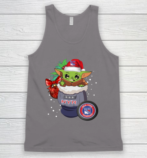 New York Rangers Christmas Baby Yoda Star Wars Funny Happy NHL Tank Top 7