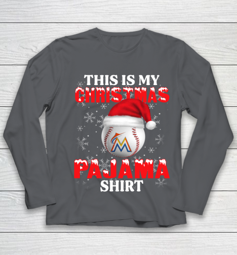 Miami Marlins This Is My Christmas Pajama Shirt MLB Youth Long Sleeve 6