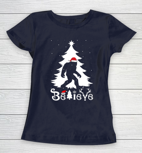 Bigfoot Christmas Gifts For Men Boys Girls Funny Christmas Women's T-Shirt 2