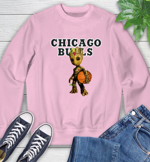 Chicago Bulls NBA Basketball Groot Marvel Guardians Of The Galaxy Sweatshirt 9