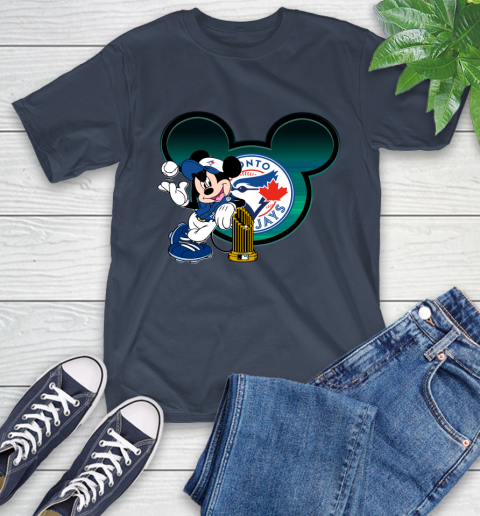 MLB Toronto Blue Jays The Commissioner's Trophy Mickey Mouse Disney T-Shirt 4