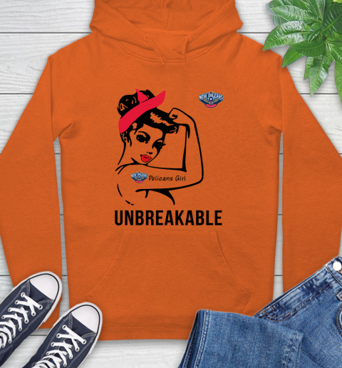 NBA New Orleans Pelicans Girl Unbreakable Basketball Sports Hoodie 3