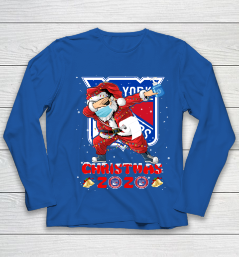 New York Rangers Funny Santa Claus Dabbing Christmas 2020 NHL Youth Long Sleeve 7
