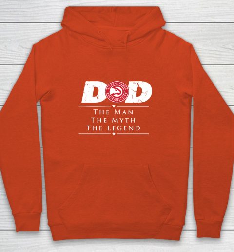 Atlanta Hawks NBA Basketball Dad The Man The Myth The Legend Youth Hoodie 3