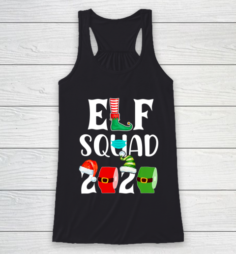 Elf Squad Quarantine Christmas 2020 Family Matching Xmas Racerback Tank