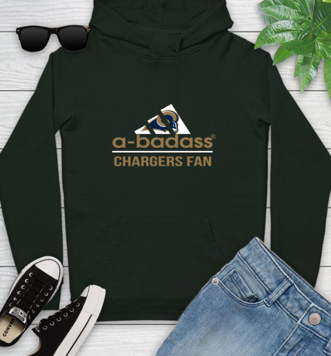NFL A Badass Los Angeles Rams Fan Adidas Football Sports Youth Hoodie 14