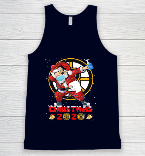 Boston Bruins Funny Santa Claus Dabbing Christmas 2020 NHL Tank Top 2