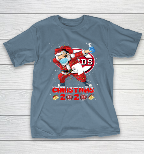 Cincinnati Reds Funny Santa Claus Dabbing Christmas 2020 MLB T-Shirt 6