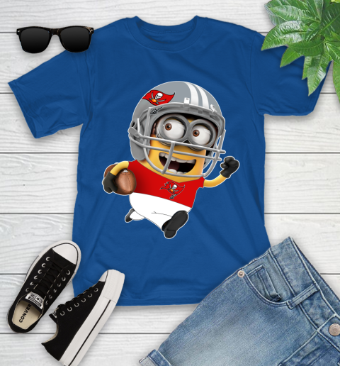 NFL Tampa Bay Buccaneers Minions Disney Football Sports Youth T-Shirt 9