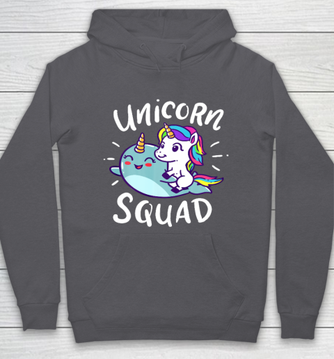 Unicorn Squad Narwhal Funny Cute Birthday Party Present Gift Hoodie 4
