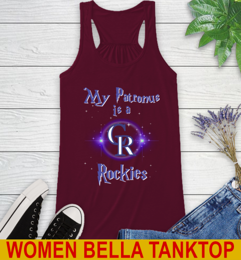 MLB Baseball Harry Potter My Patronus Is A Colorado Rockies Racerback Tank 2