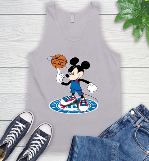 NBA Basketball Philadelphia 76ers Cheerful Mickey Disney Shirt Tank Top 5 NBA Basketball Philadelphia 76ers Cheerful Mickey Disney Shirt Tank Top - Image 5