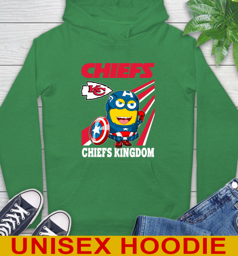 NFL Football Kansas City Chiefs Captain America Marvel Avengers Minion Shirt Hoodie 8