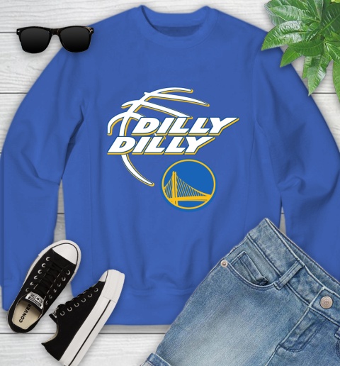 NBA Golden State Warriors Dilly Dilly Basketball Sports Youth Sweatshirt 8