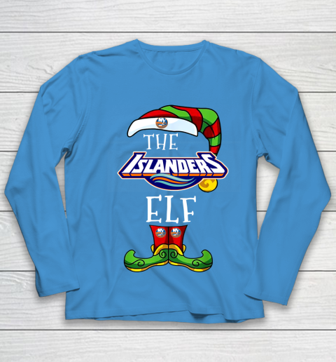 New York Islanders Christmas ELF Funny NHL Youth Long Sleeve 5