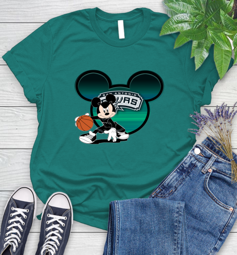 NBA San Antonio Spurs Mickey Mouse Disney Basketball Women's T-Shirt 12