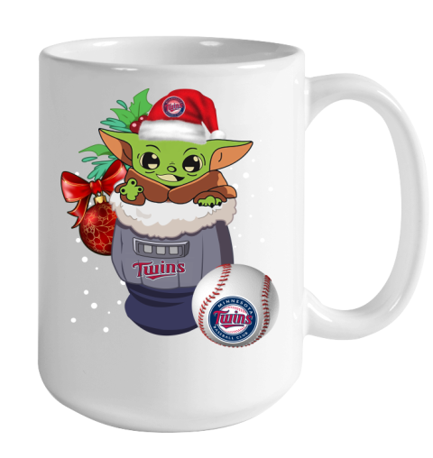 Minnesota Twins Christmas Baby Yoda Star Wars Funny Happy MLB Color Changing Mug 15oz 2