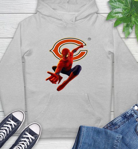 NFL Spider Man Avengers Endgame Football Chicago Bears Hoodie 6