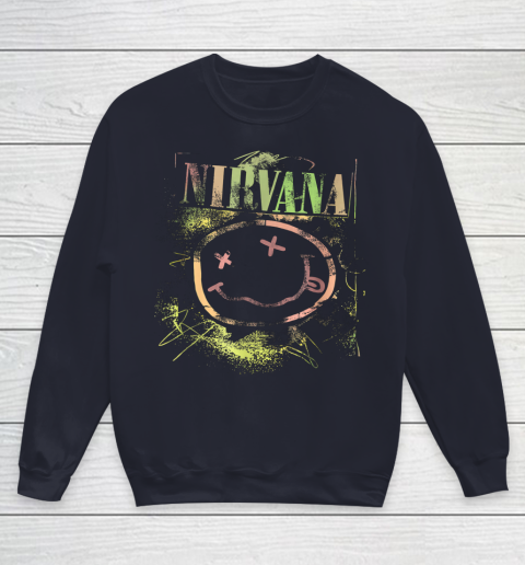 Vintage Nirvanas Smile Design Limited Youth Sweatshirt 2