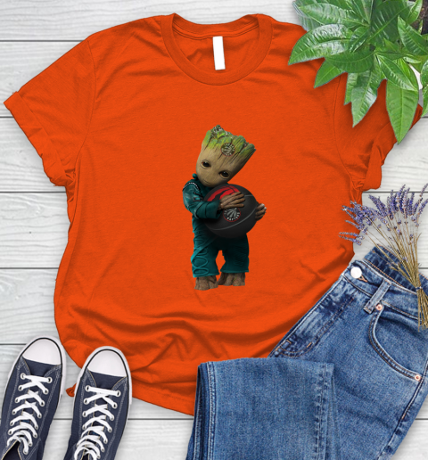 NBA Groot Guardians Of The Galaxy Basketball Sports Toronto Raptors Women's T-Shirt 4