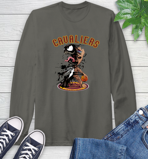 NBA Cleveland Cavaliers Basketball Venom Groot Guardians Of The Galaxy Long Sleeve T-Shirt 8