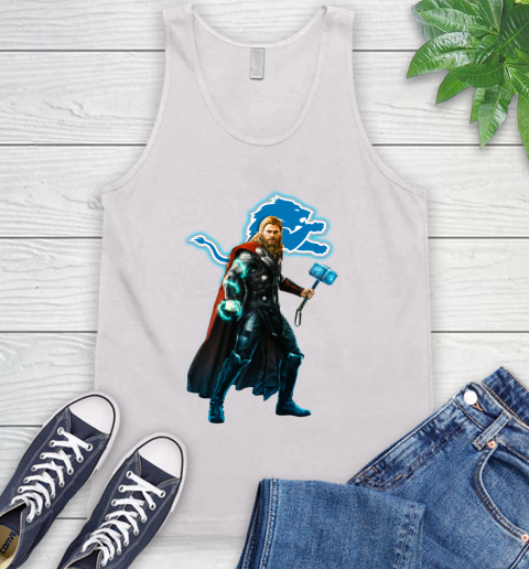 NFL Thor Avengers Endgame Football Detroit Lions Tank Top