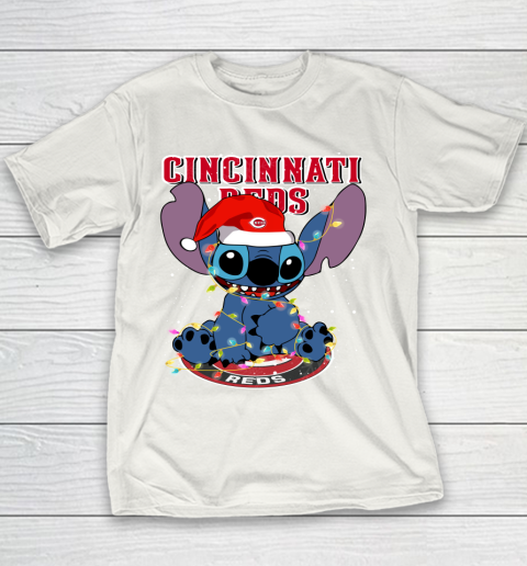 Cincinnati Reds MLB noel stitch Baseball Christmas Youth T-Shirt