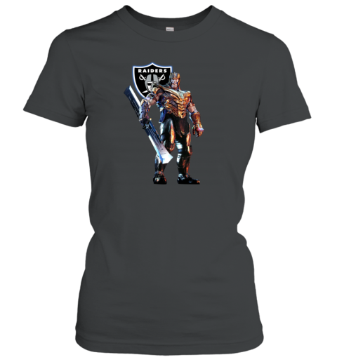 NFL Thanos Marvel Avengers Endgame Football Oakland Raiders Women's T-Shirt