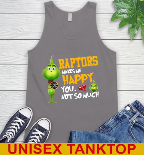 NBA Toronto Raptors Makes Me Happy You Not So Much Grinch Basketball Sports Tank Top 6