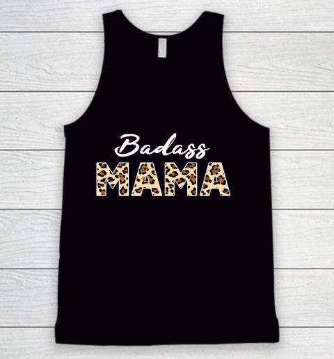Mother's Day Gift Badass Mama Leopard Print Tank Top