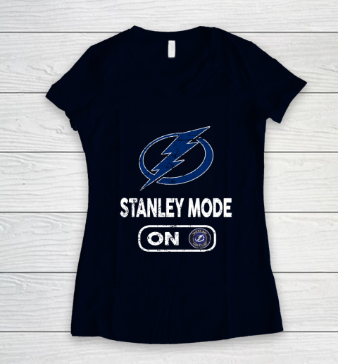Tampa Bay Lightning Stanley Mode On Women's V-Neck T-Shirt 2