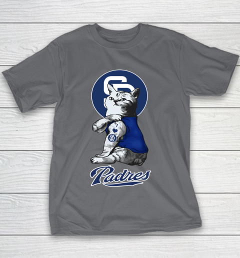 MLB Baseball My Cat Loves San Diego Padres Youth T-Shirt 5