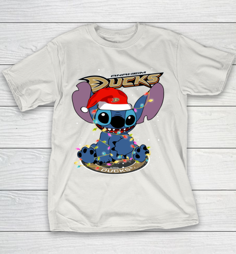 Anaheim Ducks NHL Hockey noel stitch Christmas Youth T-Shirt 8