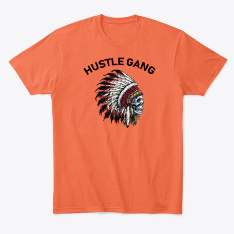 Hustle Gang ua4p hustle gang classic t shirt 2 front orange