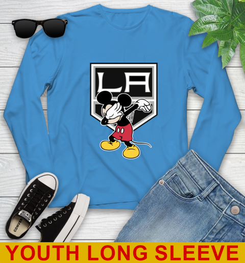 Los Angeles Kings NHL Hockey Dabbing Mickey Disney Sports Youth Long Sleeve 8