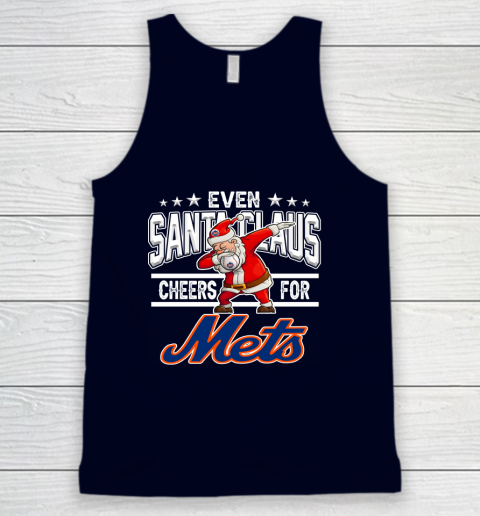 New York Mets Even Santa Claus Cheers For Christmas MLB Tank Top 2