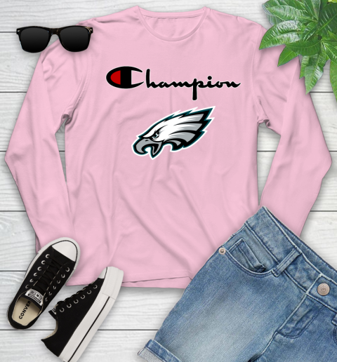 NFL Football Philadelphia Eagles Champion Shirt Youth Long Sleeve 8