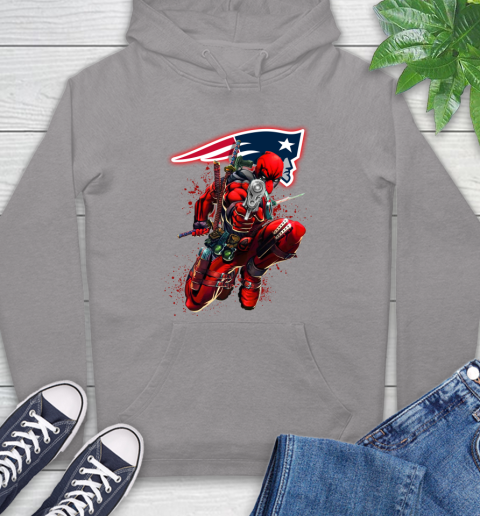 NFL Deadpool Marvel Comics Sports Football New England Patriots Hoodie 6