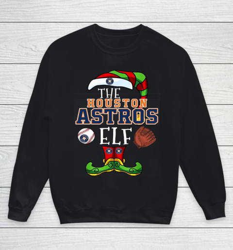 Houston Astros Christmas ELF Funny MLB Youth Sweatshirt