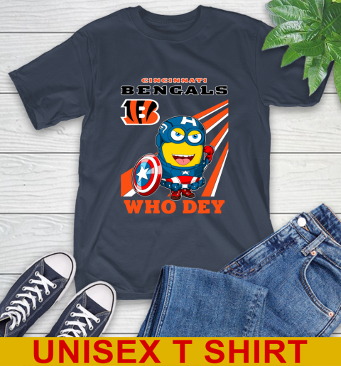 NFL Football Cincinnati Bengals Captain America Marvel Avengers Minion Shirt T-Shirt 3