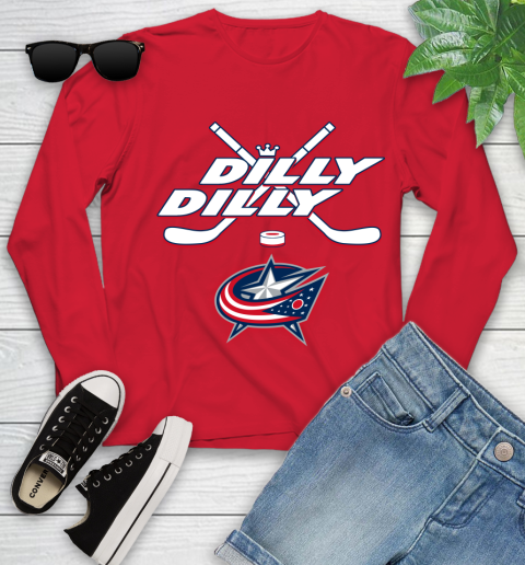 NHL Columbus Blue Jackets Dilly Dilly Hockey Sports Youth Long Sleeve 11