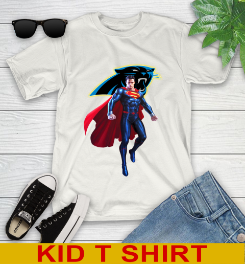 NFL Superman DC Sports Football Carolina Panthers Youth T-Shirt