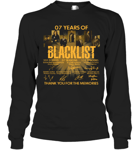 07 Years Of The Blacklist Long Sleeve T-Shirt