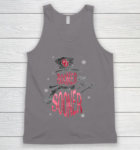 Oklahoma Sooners Christmas Snowman Tank Top 6