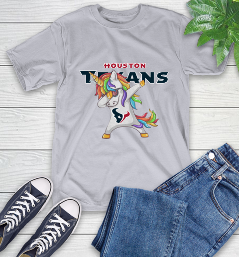 Houston Texans NFL Football Funny Unicorn Dabbing Sports T-Shirt 6
