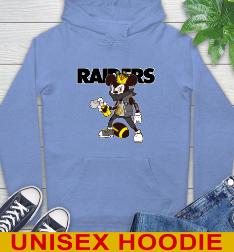 Oakland Raiders NFL Football Mickey Peace Sign Sports Hoodie 11