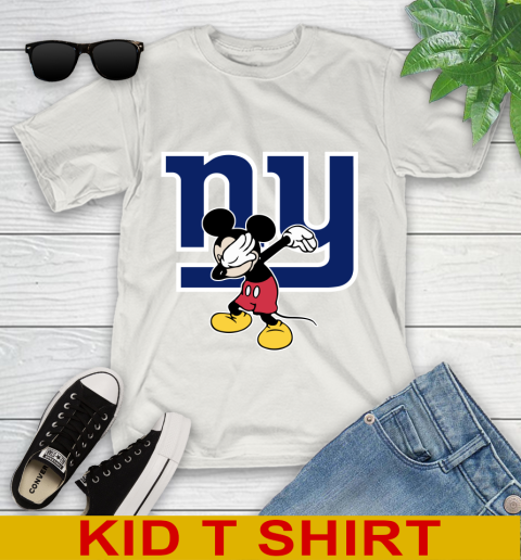 New York Giants NFL Football Dabbing Mickey Disney Sports Youth T-Shirt 12